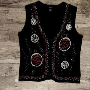 Christmas Holiday Sweater Vest REFERENCE POINT NEW YORK Size Medium Fest…